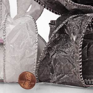 Crushed Satin Wired Holographic Ribbon Spool Fashionable Polyester and Silk <b>Paper</b> for Gift <b>Wrapping</b> and Decorative Bow - Product Image 2