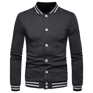 Chaqueta Varsity Personalizada con Capucha y Bordado, Cortavientos, para Hombre, Estilo Bomber de Béisbol, con Cierre de Cremallera, en Poliéster/Algodón - Product Image 1