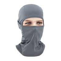 Máscara de pasamontañas negro de algodón suave para hombres y mujeres Cubierta de cara completa de invierno para esquiar Moto Deportes al aire libre