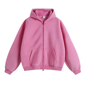 Haute qualité Vintage lavé Streetwear à capuche pour hommes conception personnalisée Sun Fade 100% coton chaud hiver produit-vente en gros Hoodies - Product Image 3