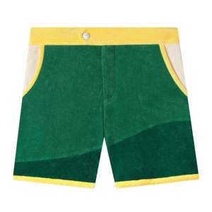 Mulligan Golf Cabana-Ensemble chemise et short-Tissu éponge élégant avec détails sur le thème du golf, comme un drapeau, un crayon et un t-shirt. - Product Image 2