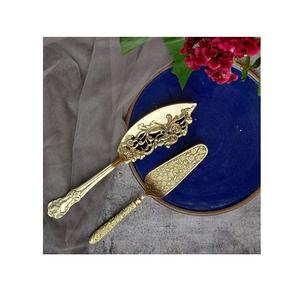 Couverts modernes de luxe en acier inoxydable, couverts sûrs pour les aliments à un prix raisonnable, serveur de gâteaux, poignée en bois, couverts de conception - Product Image 2