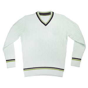 เสื้อสเวตเตอร์ถักอะคริลิคคอวีเสื้อสเวตเตอร์ถักปักลายด้วยกำมะหยี่เสื้อสเวตเตอร์มหาวิทยาลัย - Product Image 3