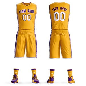 Conjunto de Uniforme de Baloncesto Personalizado para Hombre, Jersey y Pantalones Cortos Sublimados, Atuendo de Dos Piezas, Ropa de Equipo con Impresión de Logotipo, Nombre y Número, Deportivo - Product Image 4