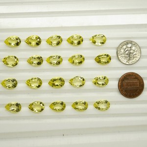 Cristal amarillo limón cuarzo piedra preciosa facetada citrino cuarzo pera corte para hacer joyería suministro al por mayor - Product Image 4