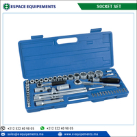 Ensemble d'outils de réparation d'atelier/ménage et automobile, prix d'usine Direct, 52 pièces, jeu de clés à douille de 1/4 et 1/2 pouces