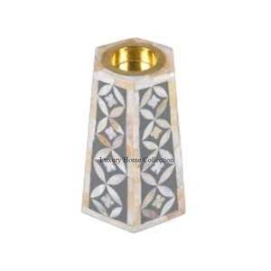 Black and White Mother of Pearl Mosaic Beaded High Standard Quality Candle Wax <b>Stick</b> Warmer <b>Incense</b> Bakhoor Burner & <b>Holder</b> - Product Image 2