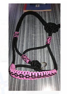 Venta al por mayor de cuero Premium caballo Halter estilo sillín inglés cuerda trenzada banda para la nariz cuerda de plomo detalle de cuentas a precio competitivo - Product Image 6