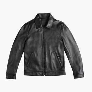 OEM personalizado chaqueta de cuero de motorista genuino para los hombres de marca privada fabricante de lona invierno XS pedidos a granel en todo el mundo envío - Product Image 1
