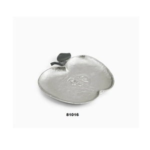 Bandeja de servicio de comida con forma de manzana de aluminio plateado para decoración de comedor de hotel y restaurante en casa - Product Image 1
