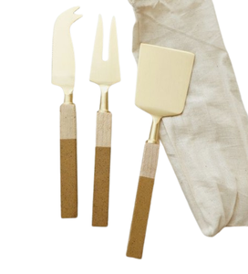 Cuchillos de queso de cocina chapados en oro de acero inoxidable decorativos hechos a mano fiesta restaurante Hotel uso - Product Image 1