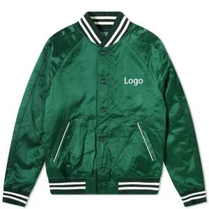 Chaqueta Universitaria de Satén 2025 para Hombre, Corte Estándar, Informal, Estilo Bomber, para Negocios, Ropa Urbana, Cortavientos - Product Image 1