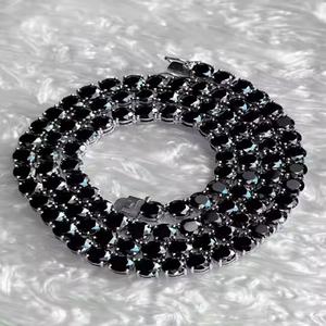 สร้อยข้อมือเพชรแบบผ่านห่วงโซ่เพชรแบบคิวบิ้นลิ้งค์แบบใช้สายผ่านสำหรับผู้ทดสอบการเจียระไนแบบปราดเปรื่อง925สร้อยข้อมือเงินแบบปรับแต่งได้ตามต้องการ - Product Image 1