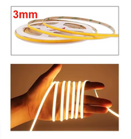 RAMATES Bande LED flexible ultra-étroite de 3 mm Mini FCob 12V 24V Bande lumineuse LED 3000K 5W Bande lumineuse LED OEM ODM 480leds UL ETL DIY