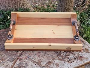 Plateau de service en bois de chêne avec coins arrondis, Assiette en bois, Planche de service Accessoires d'espace de travail faits à la main | Affiné | - Product Image 3