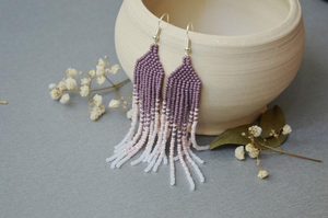 Beaded Handmade Statement Drop <b>Earrings</b> Stylish Fashion Seed Beads <b>Earrings</b> hand embroidery <b>earrings</b> for Women and <b>Girls</b> - Product Image 2