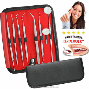 Eliminador de placa de sarro para dentista Dental, raspador de dientes, espejo, Kit de cuidado Dental, instrumento, pinzas, 8 Uds. - Product Image 1