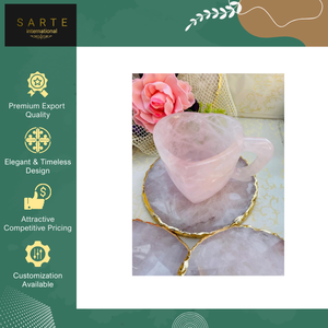 Cristal de Cuarzo Rosa de Primera Calidad, Nuevo Diseño, Piedra Preciosa de Jade Rosa Natural, Ecológica, Forma de Corazón, Tamaño Personalizado - Product Image 4