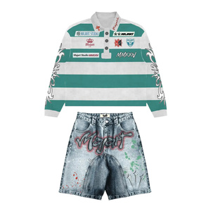 Chemises amples pour hommes, coupe carrée, 100 % coton tricoté uni, respirantes, écologiques, anti-boulochage, imprimées sur mesure, haute qualité - Product Image 4