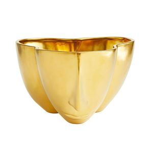 Three Sides Face Table Top New Design Candle <b>Jar</b> High Quality Golden Aluminium Party Use Candle <b>Jar</b> Home Decor - Product Image 1