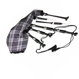 Bagpipes écossais en bois de rose, couleur tartan, avec montures argentées simples, sac de transport offert, bagpipes à vendre, prix de gros, service OEM - Product Image 3