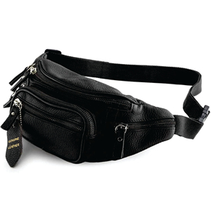 Sac banane en cuir à poches multiples pour femmes hommes vie quotidienne et voyage en plein air - Product Image 4