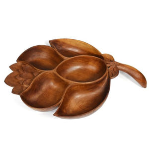 Superior Solid Wood Tableware <b>Large</b> Wooden Dessert <b>Plate</b> and Tray Ideal for Dry Fruits and Chocolate Premium Kitchenware - Product Image 5