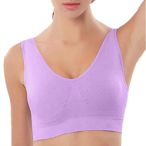 Elegante tu propio diseño de logotipo Sujetador de gimnasio para mujer, personalizado Mujer Yoga Sexy Chica Cómodo Sujetador de gimnasio liso - Product Image 2