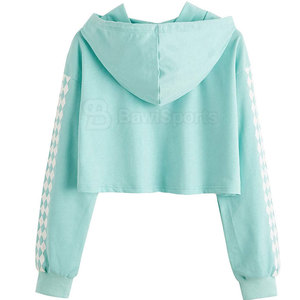 Best Selling Women's Hooded Crop <b>Top</b> Hoodies High Quality 100% Cotton Eco-Friendly Lightweight Casual <b>Winter</b> Wear Front - Product Image 2