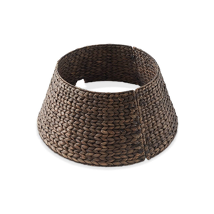Best selling items woven eco-friendly Farmhouse style water hyacinth round tree collar for Christmas tree cheap price - Product Image 3