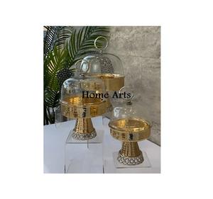 Lot de 3 présentoirs à gâteaux en aluminium Design unique Présentoir à gâteaux couleur or pour fournisseur en gros - Product Image 4