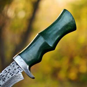 Couteau de chasse en acier de Damas en gros, manche en bois de cerf pour la survie en plein air, le camping, la pêche, la chasse, lame en acier de Damas - Product Image 5