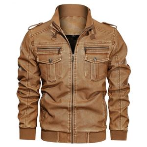 Chaquetas de cuero de alta calidad para hombre, abrigos informales de cuero PU para motocicleta, Otoño, nuevas - Product Image 5
