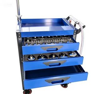 Unité de pompage pneumatique portable pour <span class=keywords><strong>vidange</strong></span> d'<span class=keywords><strong>huile</strong></span> usagée, chariot de collecte d'<span class=keywords><strong>huile</strong></span> pneumatique avec 63 outils - Product Image 4