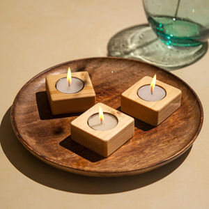 เชิงเทียนไม้แป้งคลาสสิกพร้อมขาตั้งไม้และขนาดที่กำหนดเองสำหรับบ้านโรงแรมร้านอาหารการตกแต่งฟ้าผ่า - Product Image 6