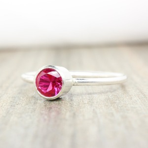 Anillo de piedras preciosas de cuarzo rojo de Plata de Ley 925, joyería hecha a mano, anillo de estilo bohemio de plata, joyería para mujer, regalo de boda para esposa - Product Image 3