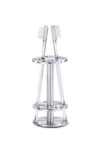 Stylish Metal <b>Toothbrush</b> <b>Holder</b> With Ventilated Design For Improved Air Drying And Hygiene - Product Image 4