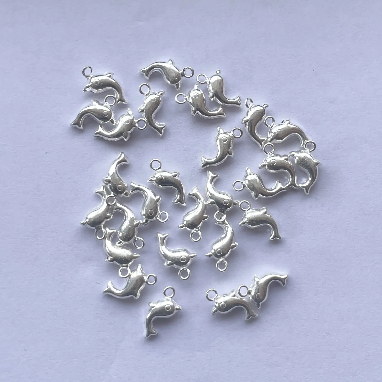 8Mm 10Mm 12Mm 925 Sterling Zilveren Dolfijn Hangers Charme Druppels Bengelen Vis Kralen Bedels Goud Niet Aanslag Kraal Bevindingen Leverancier