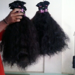 100% Virgin Unprocessed Wavy Indian Human Hair Bundles, Remy Hair Extensions Raw <b>Tangle</b> Free Hair Weft, Wholesale Bulk Exporter - Product Image 2