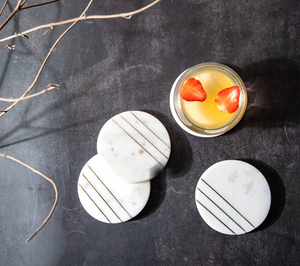 Posavasos de mármol para decoración del hogar, posavasos de café, precio más bajo, forma redonda para el hogar, cocina usada - Product Image 1