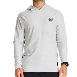 Servicio OEM, Sudaderas con Capucha de Compresión para Hombre al por Mayor, Transpirables, Ligeras, de Spandex/Poliéster, Logotipo Personalizado, Hechas en Pakistán - Product Image 1