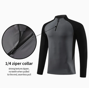 Camiseta Deportiva de Manga Corta con Cierre de Cremallera para Hombre, 100% Algodón, Estampado de Letras, Secado Rápido, para Gimnasio, Fitness y Entrenamiento - Product Image 3
