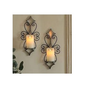 Decorative Custom Shape <b>Lighting</b> Indoor <b>Wall</b> Mounted Candle <b>Sconce</b> Wedding Decoration Metal Candle Holder for <b>Walls</b> - Product Image 2