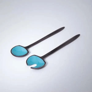 Aluminum Enamel Serving Spoon Durable & Stylish <b>Flatware</b> for Restaurants Catering & Home Use Sturdy Design hotseller blue enamel - Product Image 3