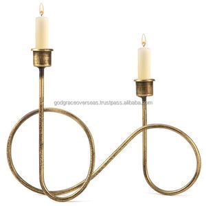 Bougeoir en métal de conception simple bougeoir en métal décoration de mariage fournitures de fête dîner aux chandelles disponible usage domestique - Product Image 3