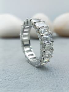 Bague de fiançailles et de mariage personnalisée en diamant solitaire VVS certifié GIA, tendance, en argent 925, cadeau d'anniversaire et de fête 100% - Product Image 3