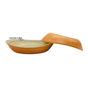 2023 tazón de sopa de bambú Natural 100% ecológico de alta calidad naranja Tropical desechable para uso en fiestas hecho comercial de Vietnam - Product Image 2