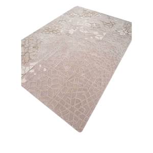 Tapis en laine et viscose tufté à la main Mythos Ivory, 4m, design patchwork rectangulaire pour salon et chambre, épaisseur 10mm - Product Image 2