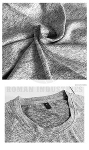 เสื้อยืดโพลีเอสเตอร์สำหรับผู้ชายเสื้อออกกำลังกายฟิตเนสออกกำลังกายยิมแห้งเร็วระบายอากาศได้ดี - Product Image 5