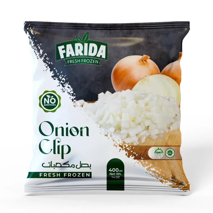 Ägypten Herkunft Exporteur von aus gezeichneter Qualität Lebensmittel qualität natürliche köstliche gefrorene Zwiebel für den Großeinkauf